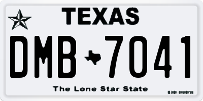 TX license plate DMB7041