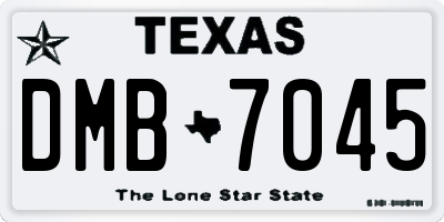 TX license plate DMB7045