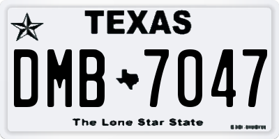 TX license plate DMB7047