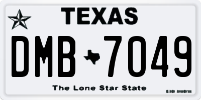 TX license plate DMB7049