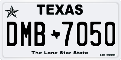 TX license plate DMB7050