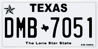 TX license plate DMB7051