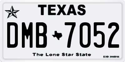 TX license plate DMB7052