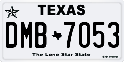 TX license plate DMB7053