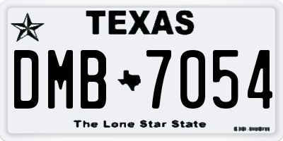 TX license plate DMB7054