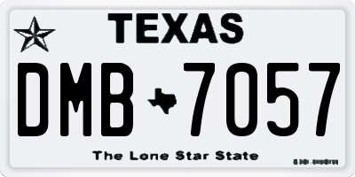 TX license plate DMB7057