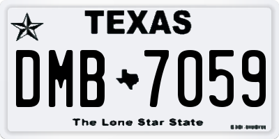 TX license plate DMB7059