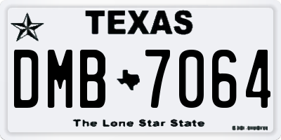 TX license plate DMB7064