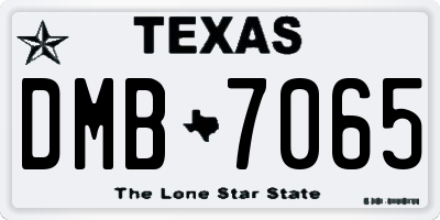 TX license plate DMB7065
