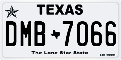 TX license plate DMB7066