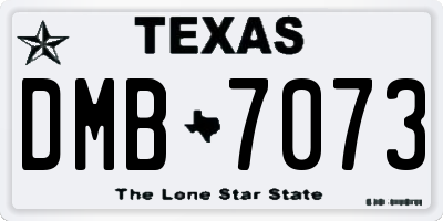 TX license plate DMB7073