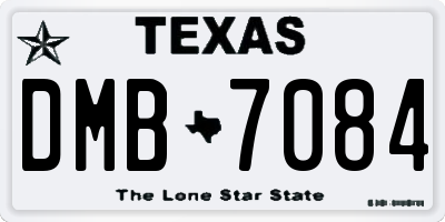 TX license plate DMB7084