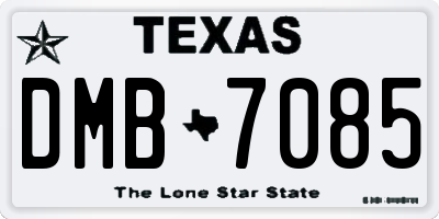 TX license plate DMB7085