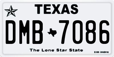 TX license plate DMB7086