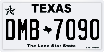TX license plate DMB7090