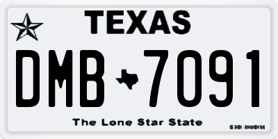 TX license plate DMB7091