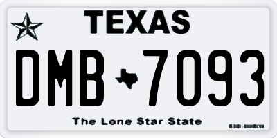 TX license plate DMB7093
