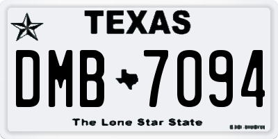 TX license plate DMB7094