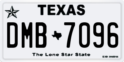 TX license plate DMB7096