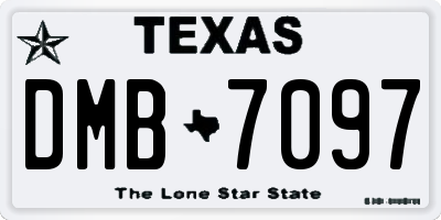 TX license plate DMB7097