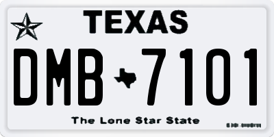 TX license plate DMB7101