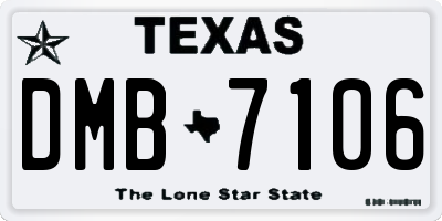 TX license plate DMB7106
