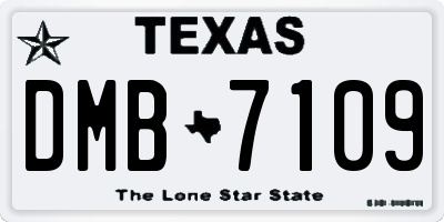 TX license plate DMB7109