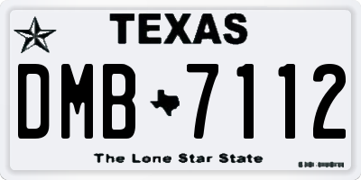 TX license plate DMB7112