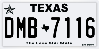 TX license plate DMB7116