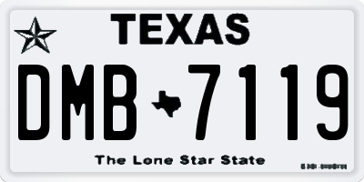 TX license plate DMB7119