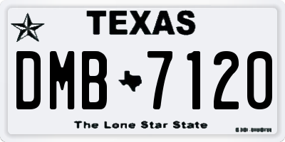 TX license plate DMB7120
