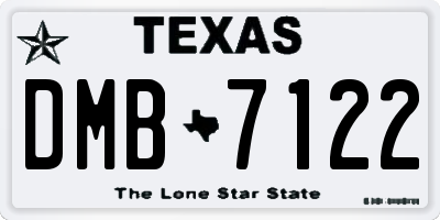 TX license plate DMB7122