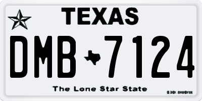 TX license plate DMB7124