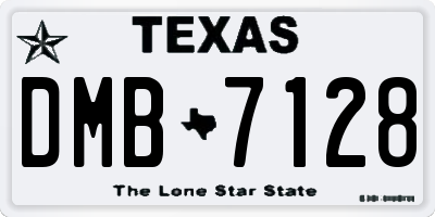 TX license plate DMB7128