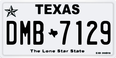 TX license plate DMB7129