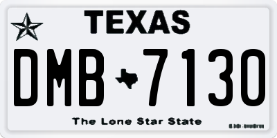 TX license plate DMB7130