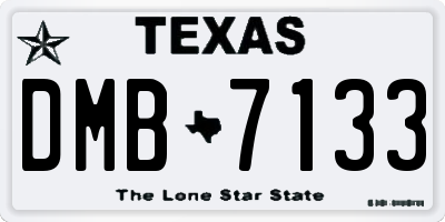 TX license plate DMB7133