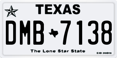 TX license plate DMB7138