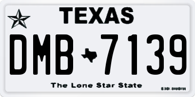 TX license plate DMB7139