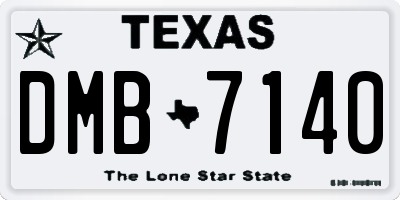 TX license plate DMB7140