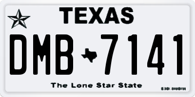 TX license plate DMB7141