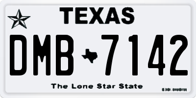 TX license plate DMB7142