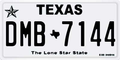 TX license plate DMB7144