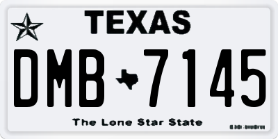 TX license plate DMB7145