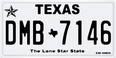 TX license plate DMB7146