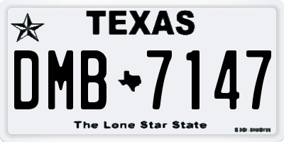 TX license plate DMB7147