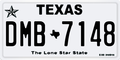 TX license plate DMB7148