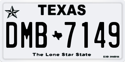 TX license plate DMB7149