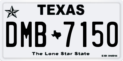 TX license plate DMB7150