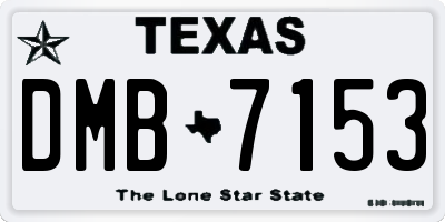 TX license plate DMB7153